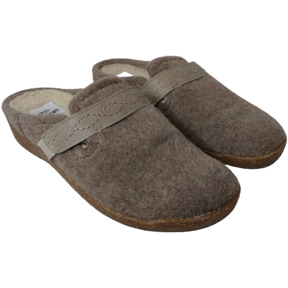 Earth Shoes Earth Origins Ali Brown Wool Blend Comfort Slippers